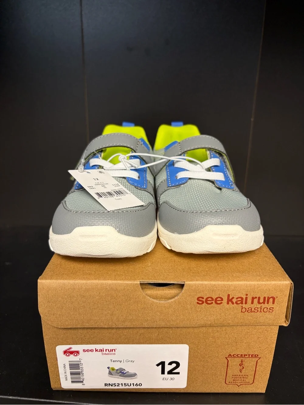 See Kai Run Toddler “Tenny” Gray & Blue Athletic Sneakers